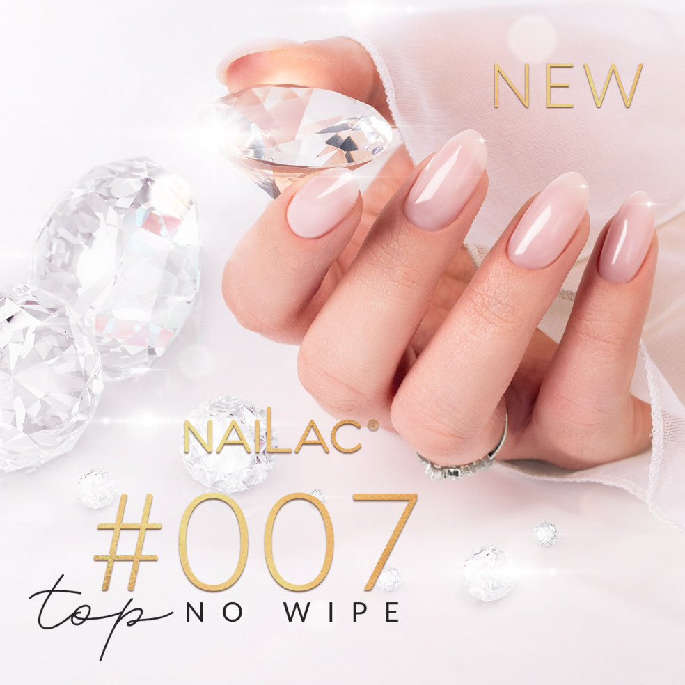 #007 Top hybrydowy No Wipe NaiLac 7ml #007 Top hybrydowy No Wipe NaiLac 7ml