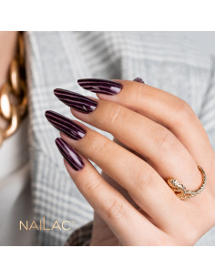 Fioletowy lakier hybrydowy z drobinkami #448 NaiLac 2