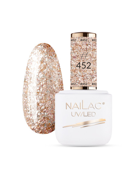 #452 Lakier hybrydowy NaiLac 7ml NaiLac - 1 #452 Lakier hybrydowy NaiLac 7ml NaiLac - 1