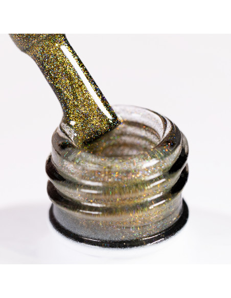 Hybrid top coat Laser Holo Top Gold NaiLac 7ml