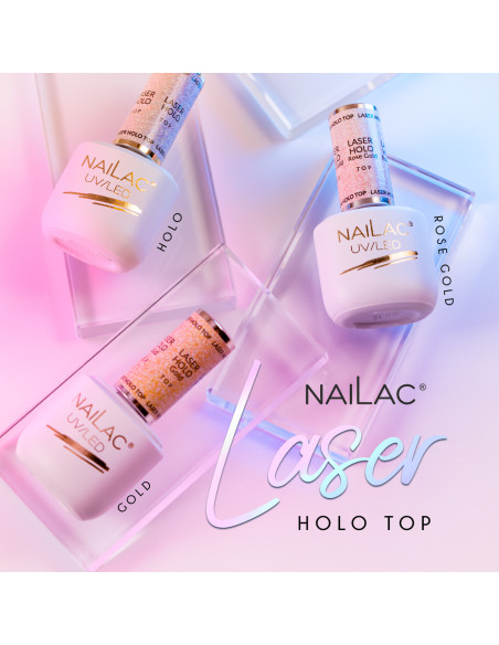 Top hybrydowy Laser Holo Top Gold 7ml NaiLac