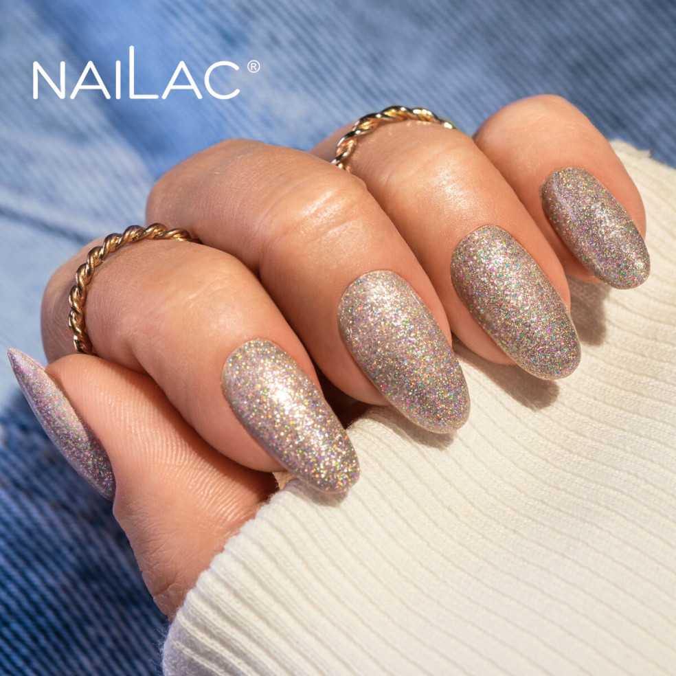 Top hybrydowy Laser Holo Top Rose Gold 7ml NaiLac