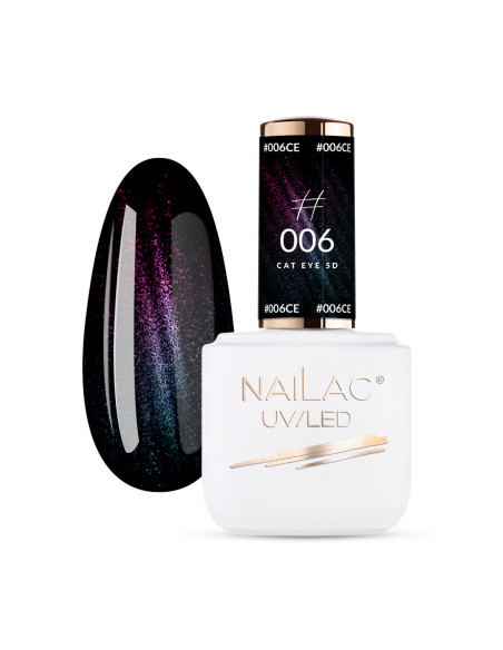 Lakier hybrydowy Cat Eye 5D #006 NaiLac 7ml NaiLac - 1 Lakier hybrydowy Cat Eye 5D #006 NaiLac 7ml NaiLac - 1