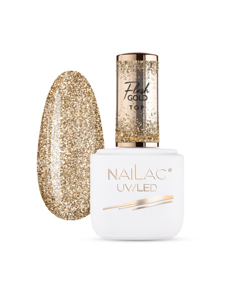 Hybrid top coat Flash Gold Top 7ml NaiLac