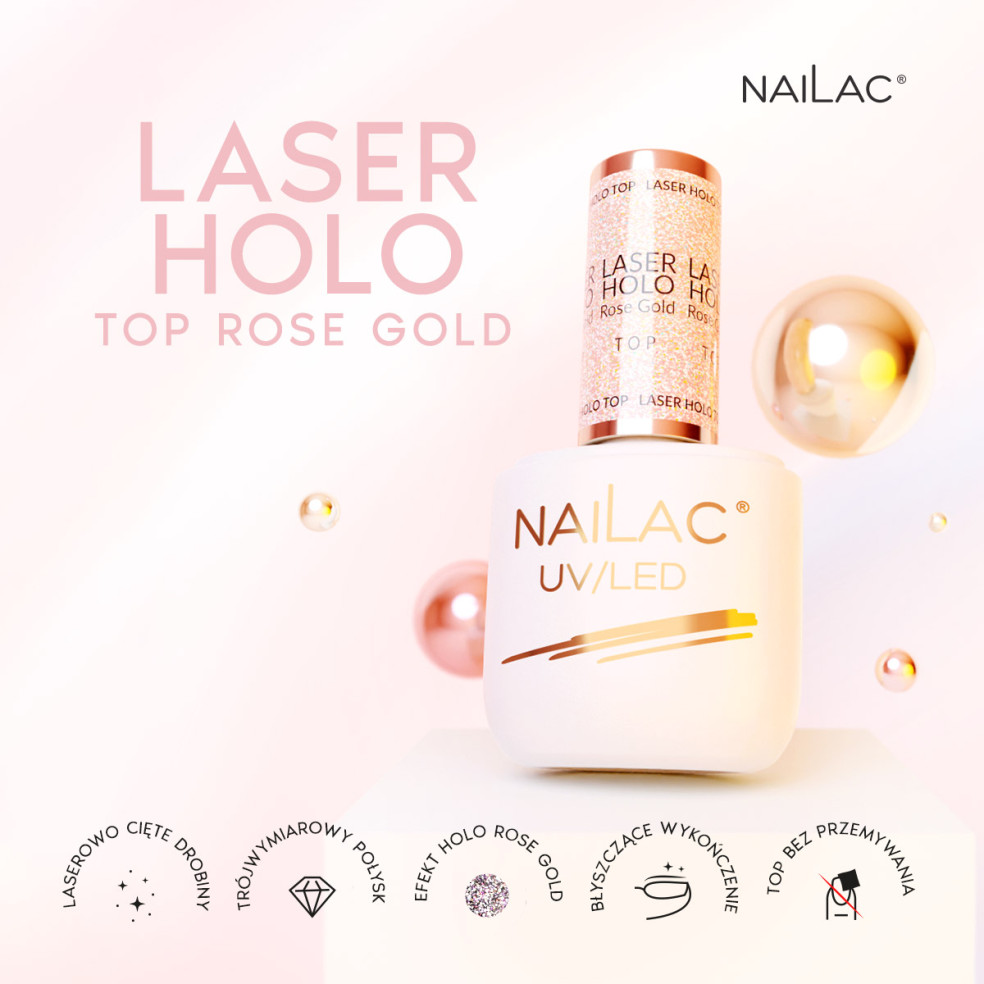 Top hybrydowy Laser Holo Top Rose...