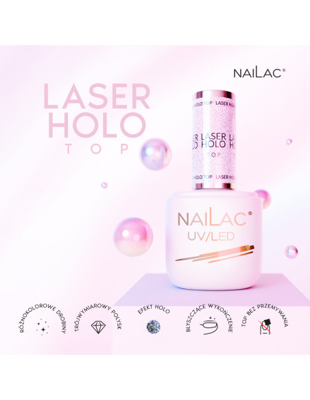 Top hybrydowy Laser Holo Top NaiLac 7ml