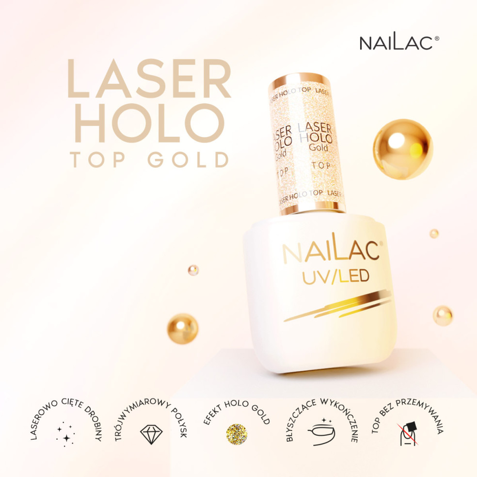 Hybrid top coat Laser Holo Top Gold... Hybrid top coat Laser Holo Top Gold...