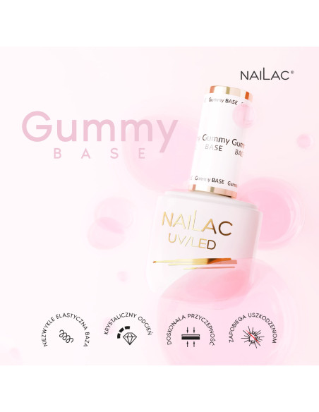 Rubber Base Gummy NaiLac 7ml NaiLac - 1 Rubber Base Gummy NaiLac 7ml NaiLac - 1