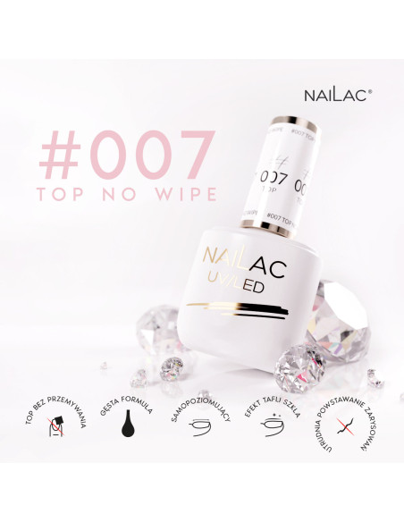 #007 Top hybrydowy No Wipe NaiLac 7ml