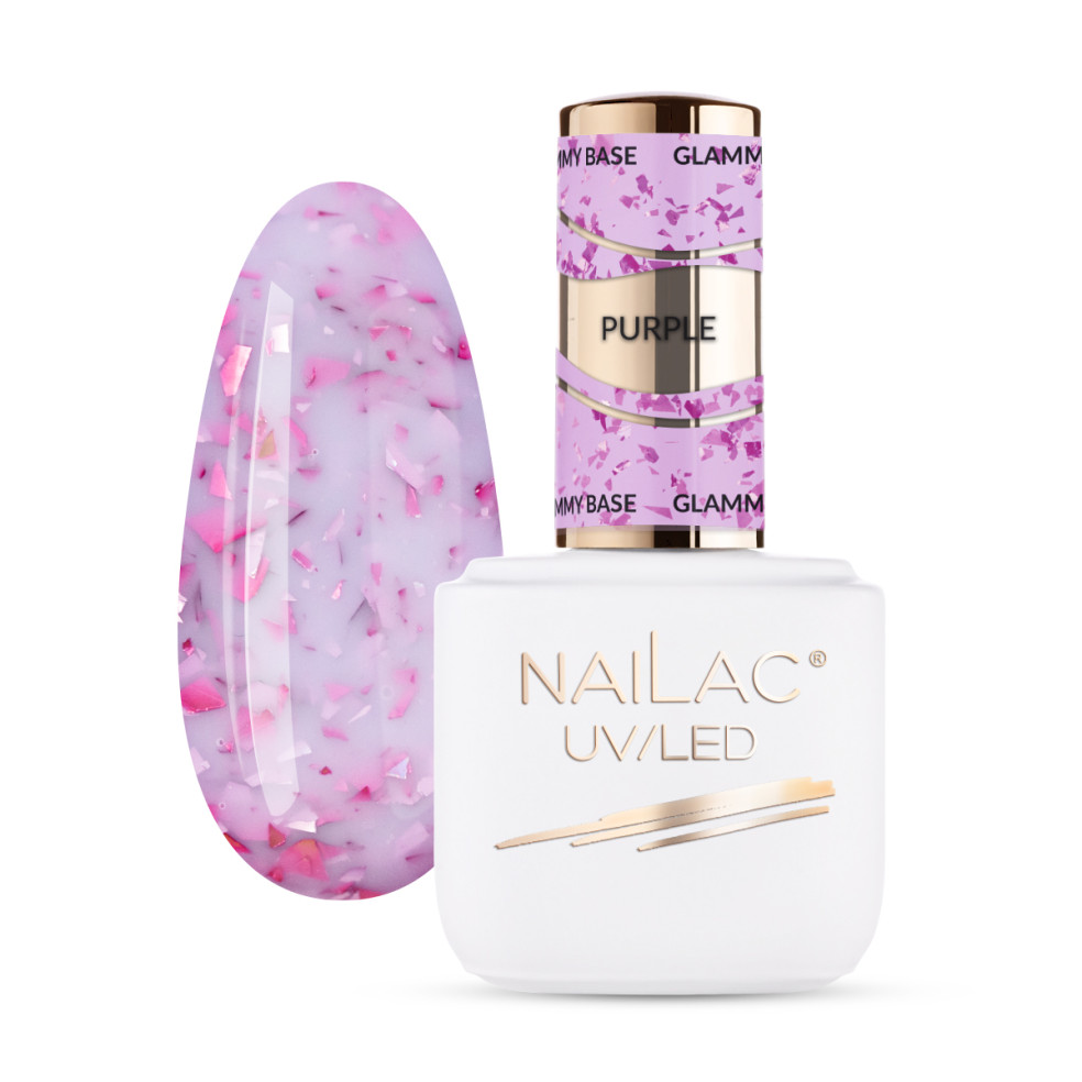 Rubber Base Glammy Base Purple NaiLac 7ml