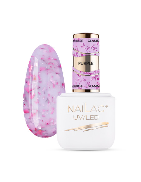 Rubber Base Glammy Base Purple NaiLac 7ml