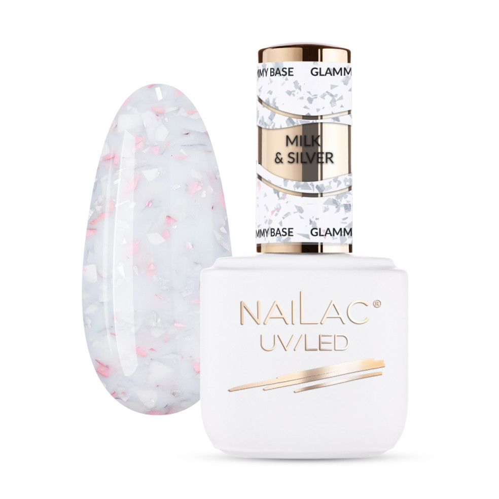 Baza kauczukowa Glammy Base Milk&Silver NaiLac 7ml