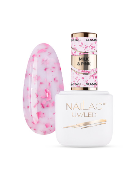 Baza kauczukowa Glammy Base Milk&Pink NaiLac 7ml