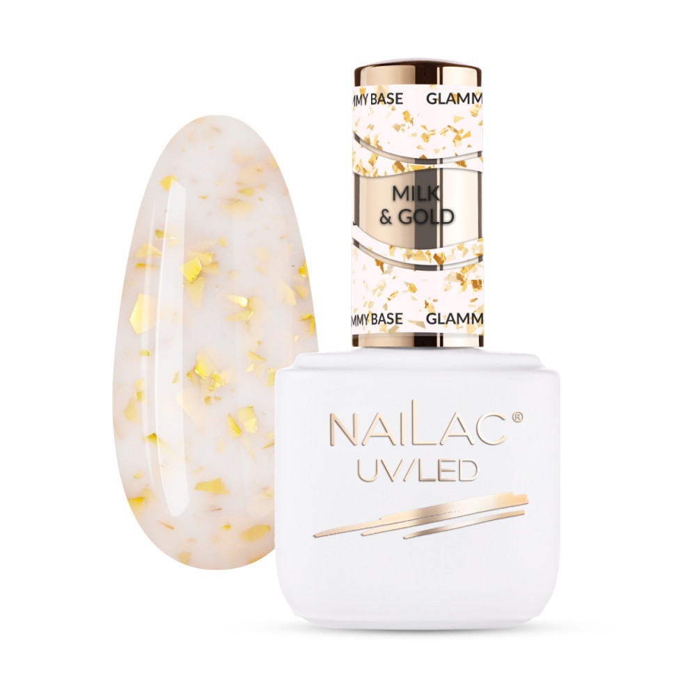 Baza kauczukowa Glammy Base Milk&Gold NaiLac 7ml