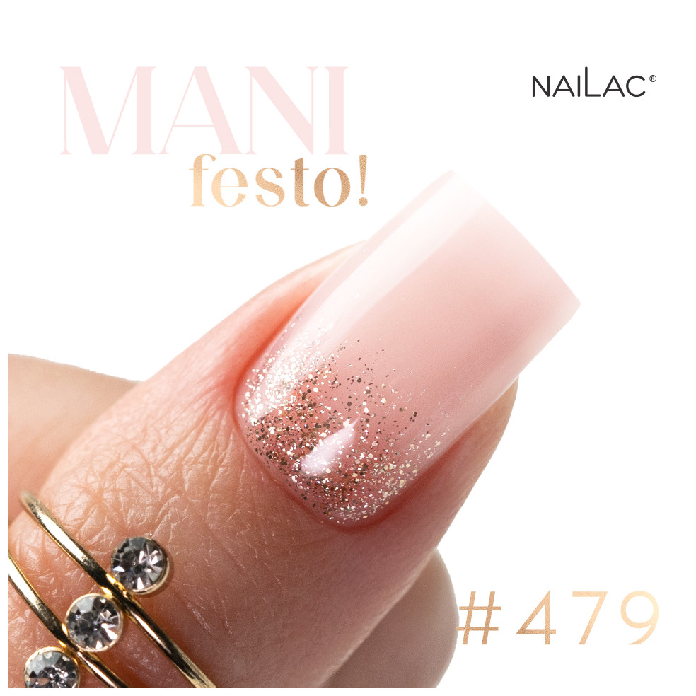 Zdobienie wykonane za pomocą lakieru hybrydowego w kolorze rose gold Zdobienie wykonane za pomocą lakieru hybrydowego w kolorze rose gold