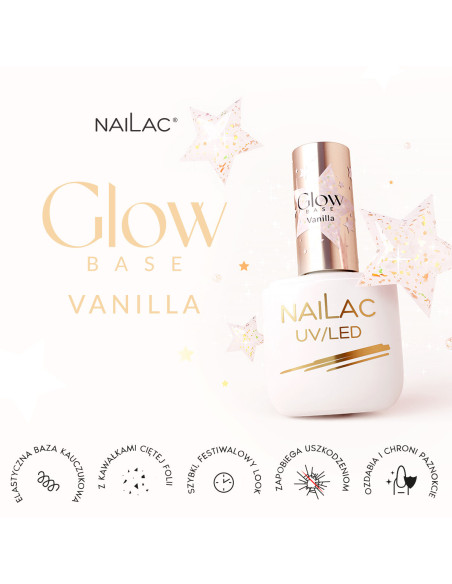 Rubber Base Glow Base Vanilla NaiLac 7ml