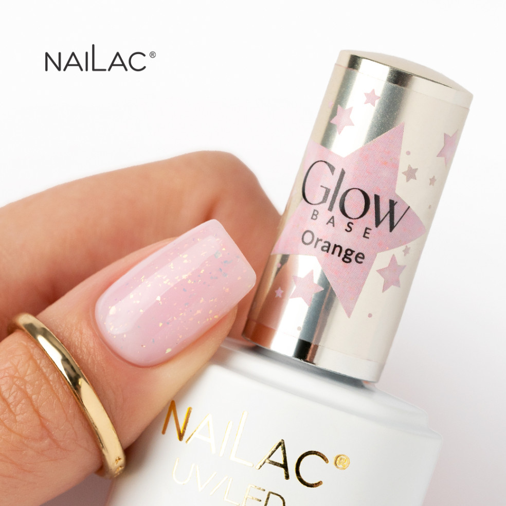 Rubber Base Glow Base Orange NaiLac 7ml