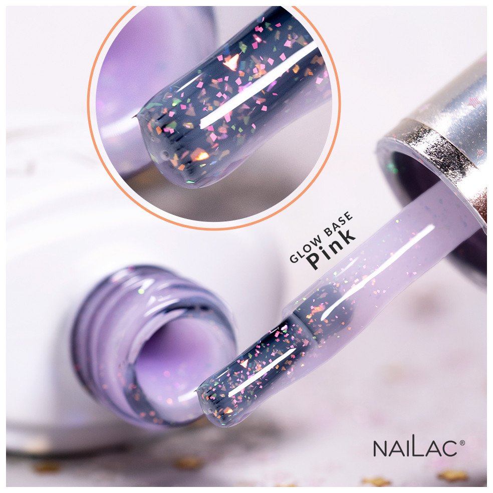 Rubber Base Glow Base Pink NaiLac 7ml
