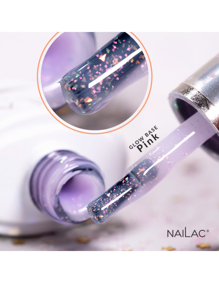 Rubber Base Glow Base Pink NaiLac 7ml