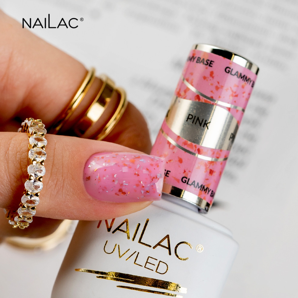 Rubber Base Glammy Base Pink NaiLac 7ml Rubber Base Glammy Base Pink NaiLac 7ml