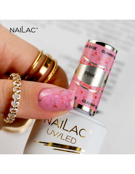 Baza kauczukowa Glammy Base Pink NaiLac 7ml