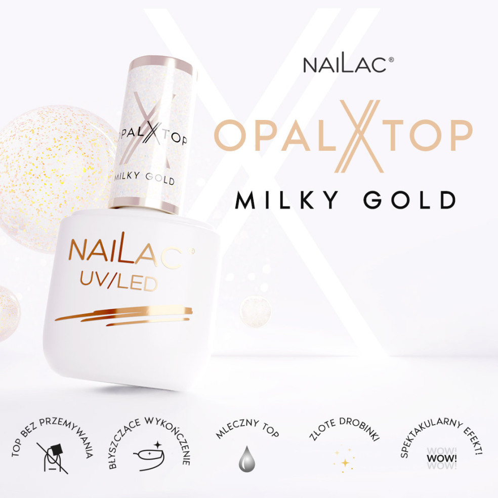 Hybrid top coat OpalX Top Milky Gold...