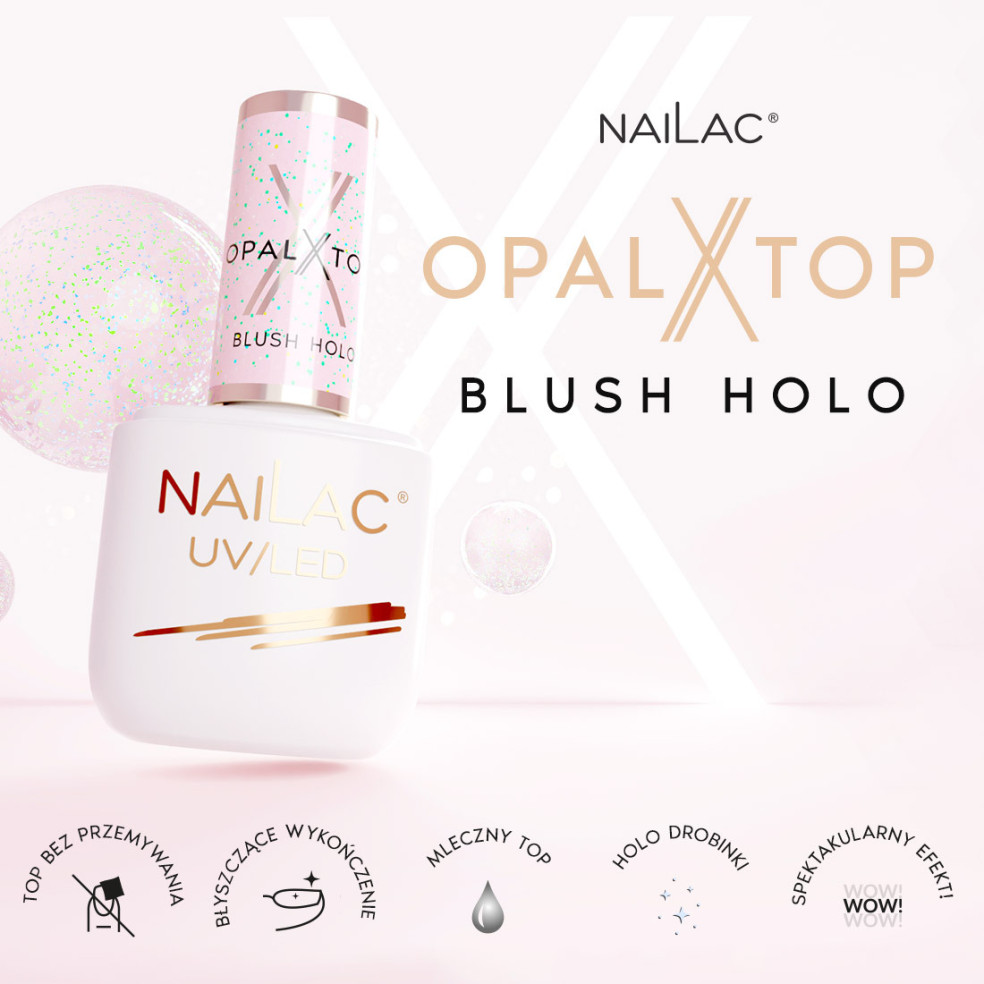 Hybrid top coat OpalX Top Blush Holo... Hybrid top coat OpalX Top Blush Holo...