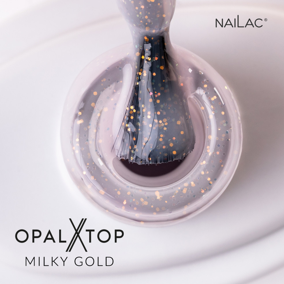 Hybrid top coat OpalX Top Milky Gold...