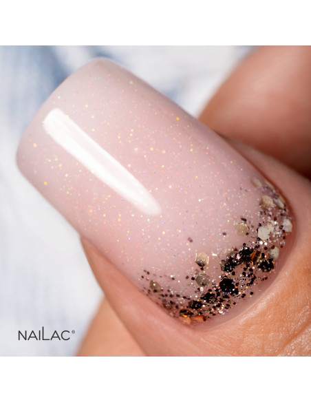 Hybrid top coat OpalX Top Blush Gold NaiLac 7ml