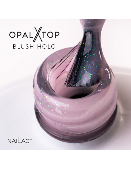 Top hybrydowy OpalX Top Blush Holo NaiLac 7ml