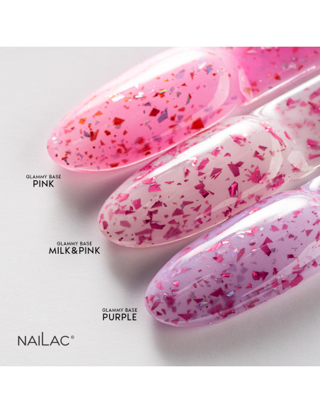 Baza kauczukowa Glammy Base Pink NaiLac 7ml