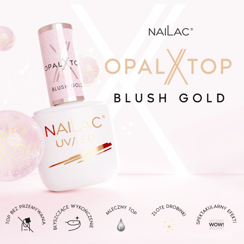 Top hybrydowy OpalX Top Blush Gold... Top hybrydowy OpalX Top Blush Gold...