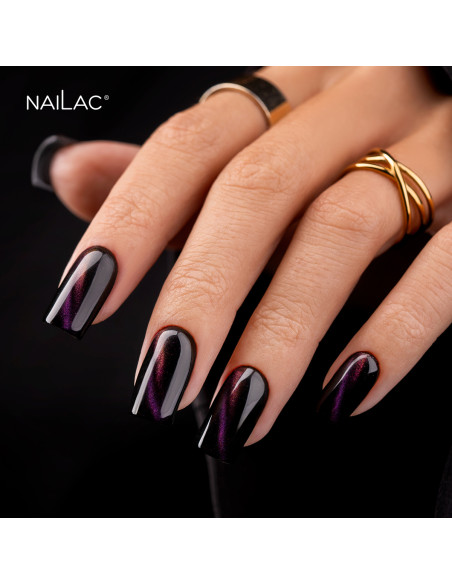 Manicure hybrydowy z efektem cat eye Manicure hybrydowy z efektem cat eye