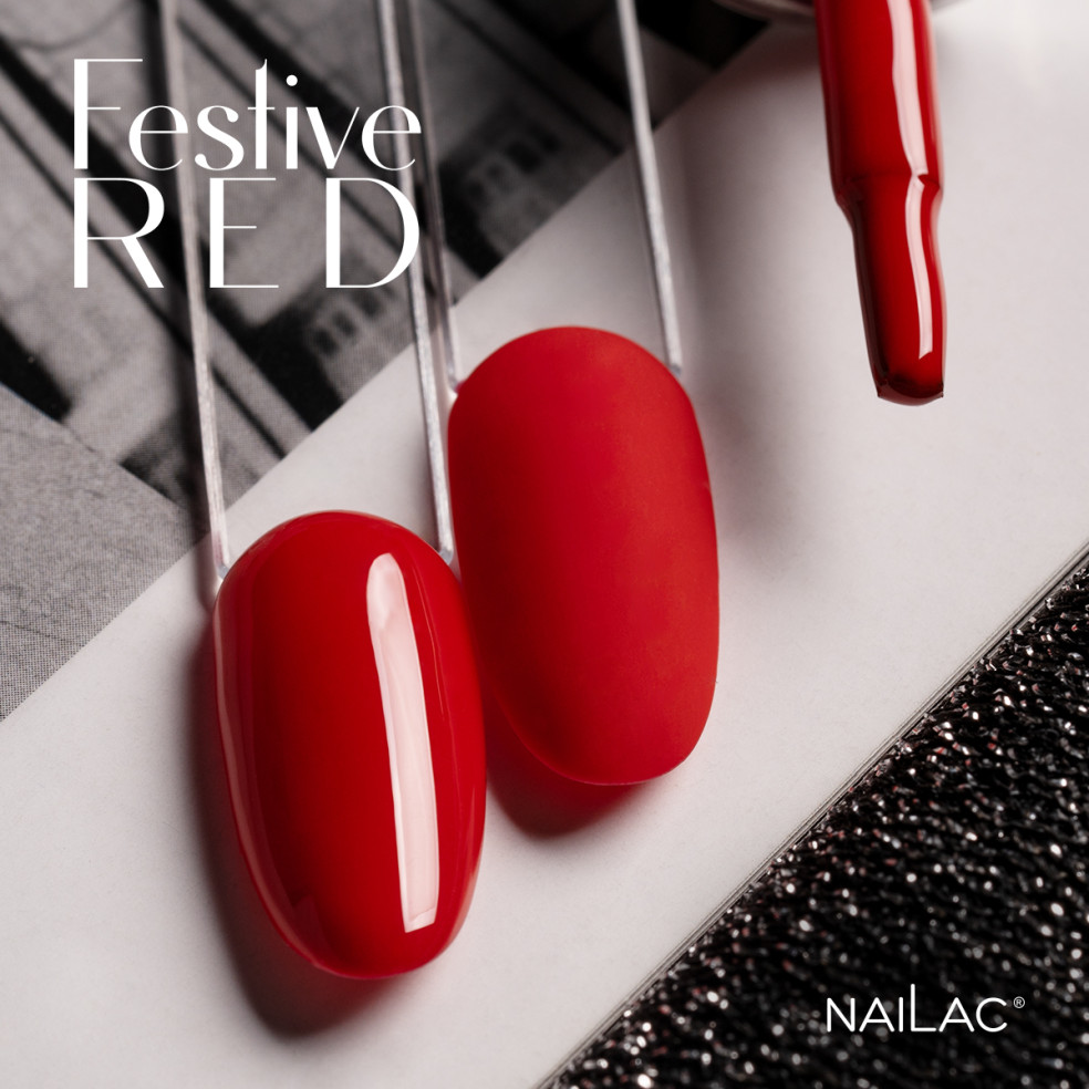 Festive Red Hybrid polish NaiLac 7ml Festive Red Hybrid polish NaiLac 7ml