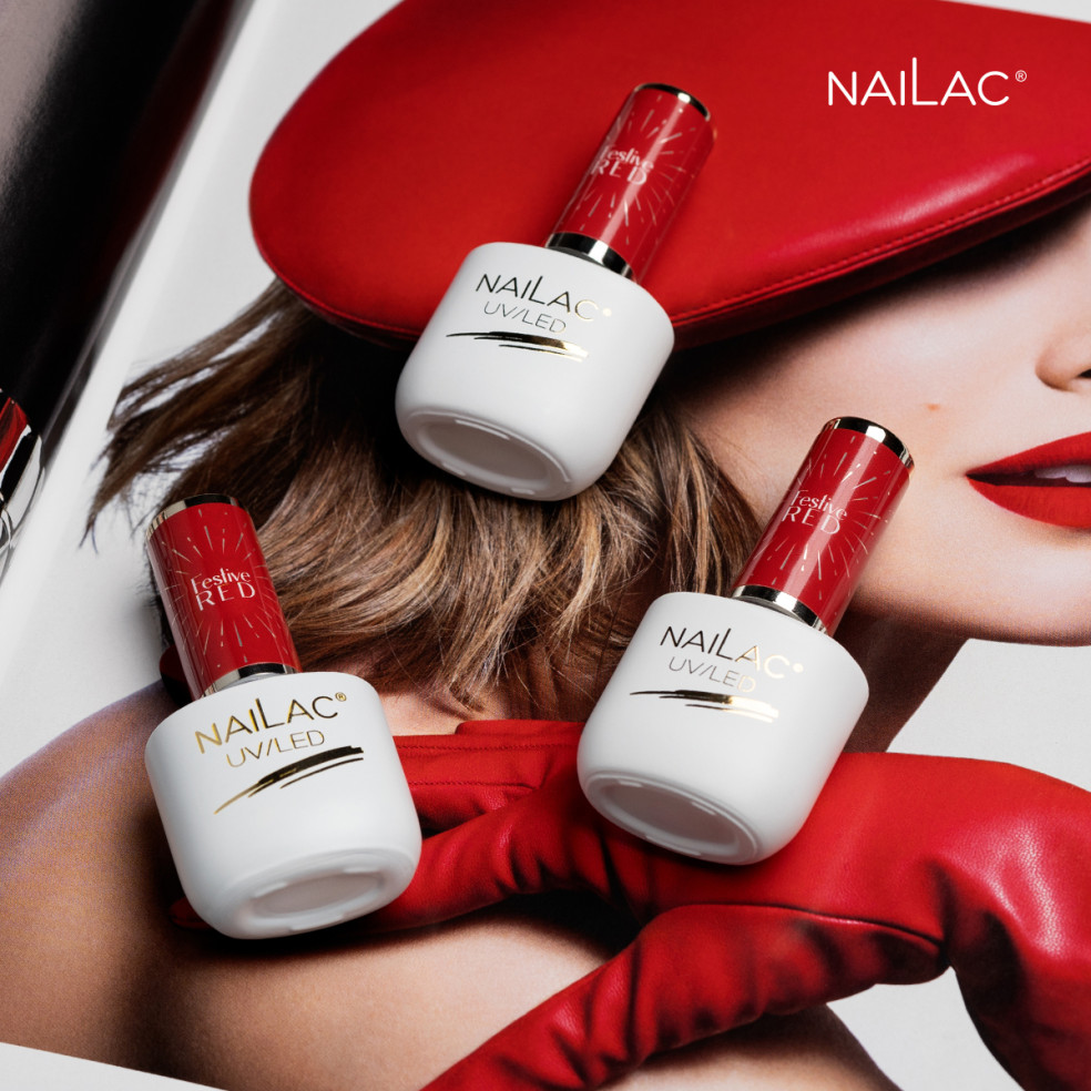 Buteleczki z lakierem hybrydowym w odcieniu klasycznej czerwieni Buteleczki z lakierem hybrydowym w odcieniu klasycznej czerwieni