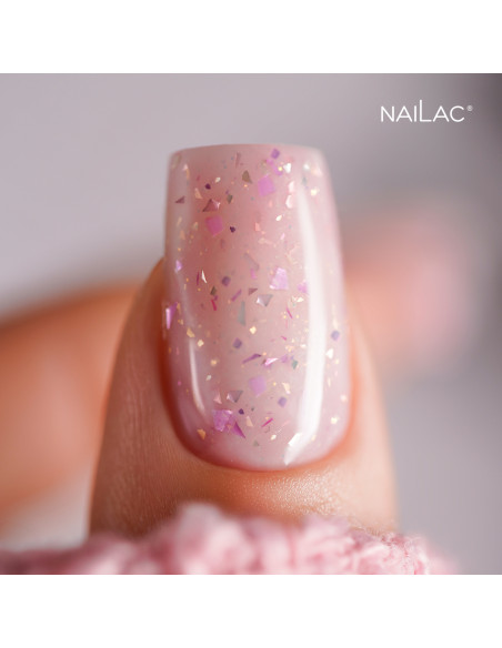 Rubber Base Glammy Base Milk&Purple NaiLac 7ml