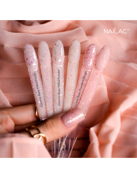 Rubber Base Glammy Base Milk&Purple NaiLac 7ml