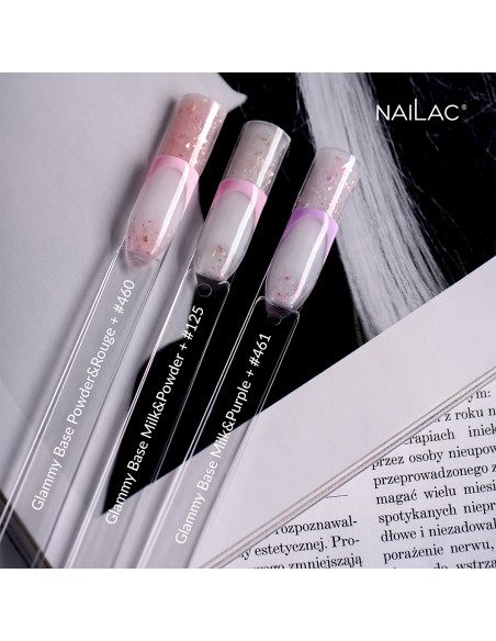 Rubber Base Glammy Base Milk&Purple NaiLac 7ml