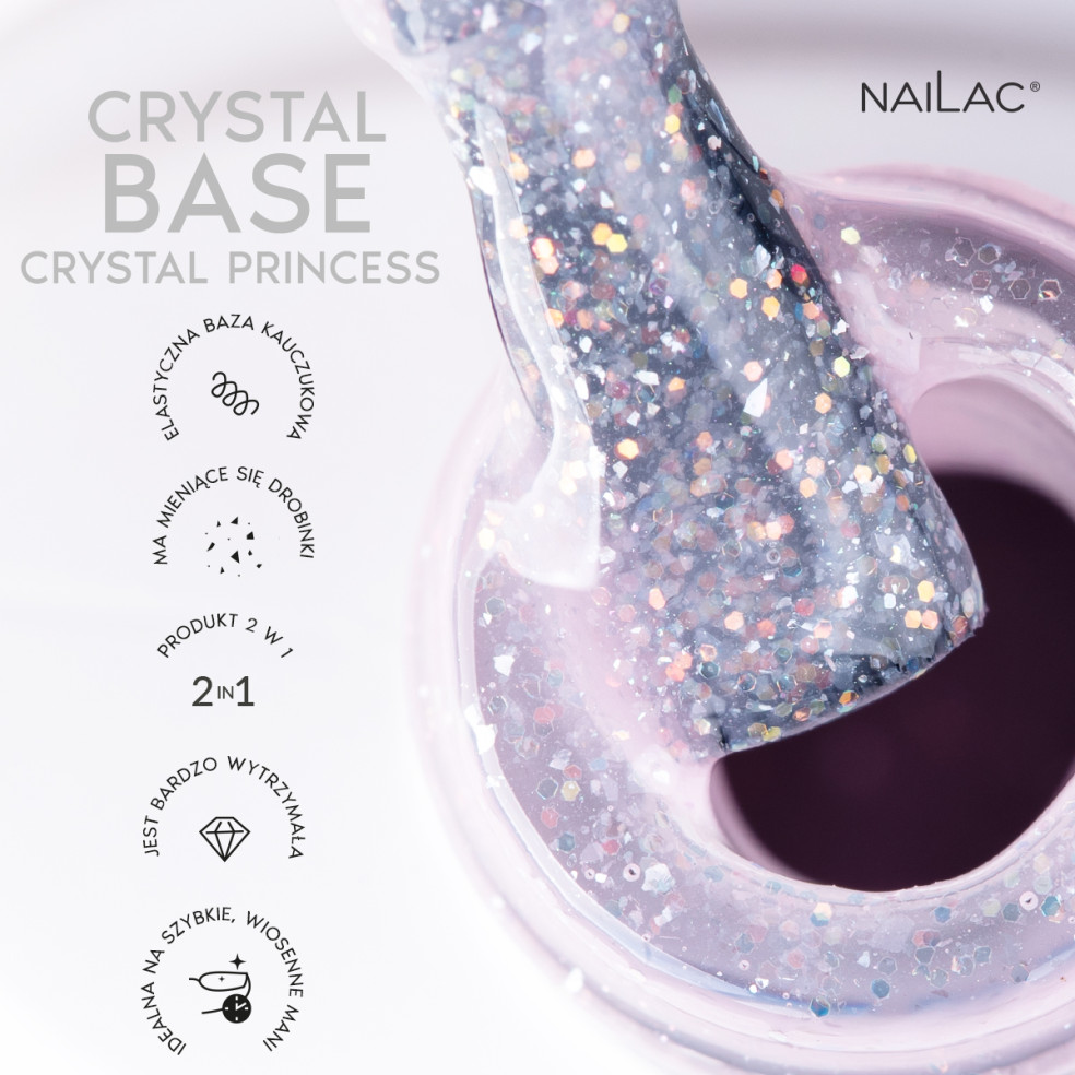 Rubber Base Crystal Princess NaiLac 7ml