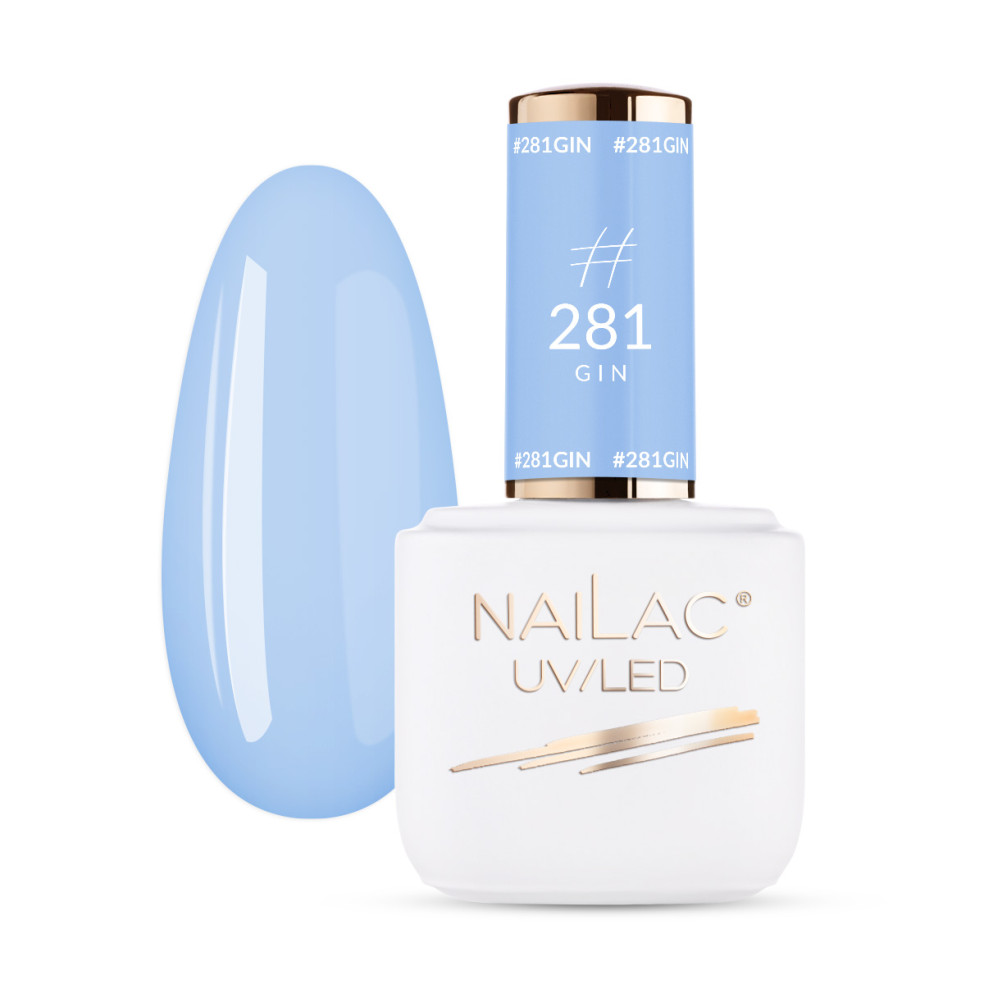 #281 GIN Hybrid polish NaiLac 7ml - Expiration date 07/2024