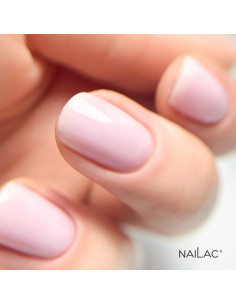 Butelka z żelem w butelce Jelly Bottle Bubble Gum i tipsem pokrytym jasnym różowym żelem NaiLac 7ml 2