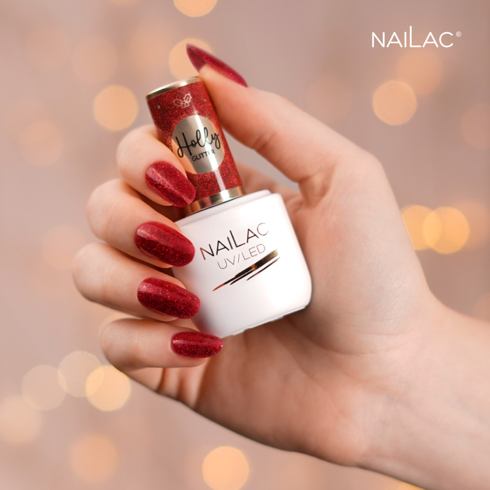Lakier hybrydowy Holly Glitter NaiLac 7ml NaiLac - 4
