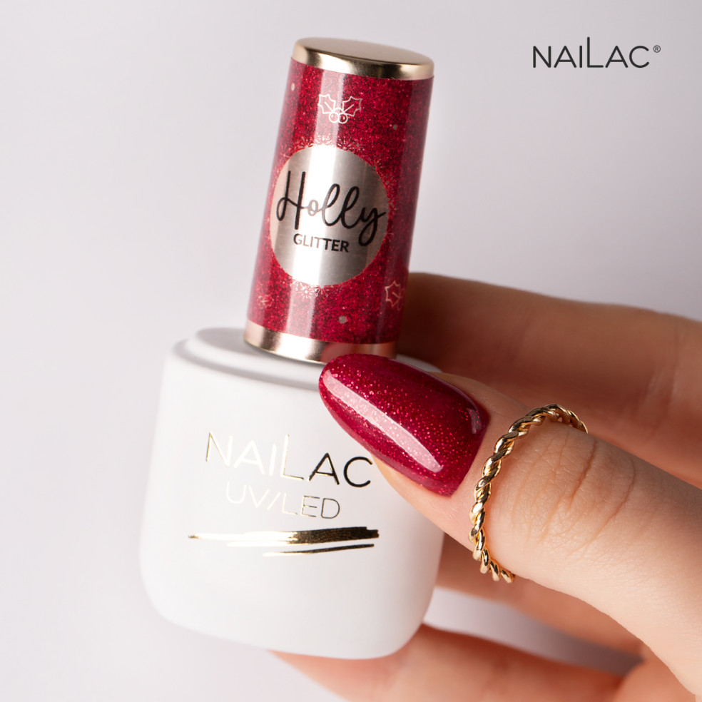 Lakier hybrydowy Holly Glitter NaiLac 7ml NaiLac - 2