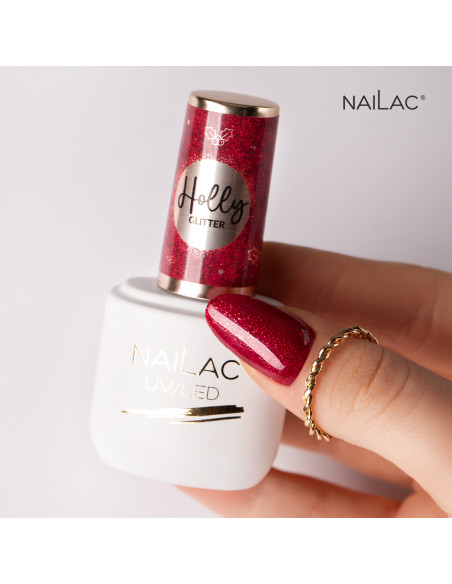 Lakier hybrydowy Holly Glitter NaiLac 7ml NaiLac - 2