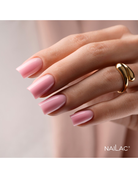 Manicure żelowy wykonany żelem w butelce w kolorze różowym Jelly Bottle Seduce