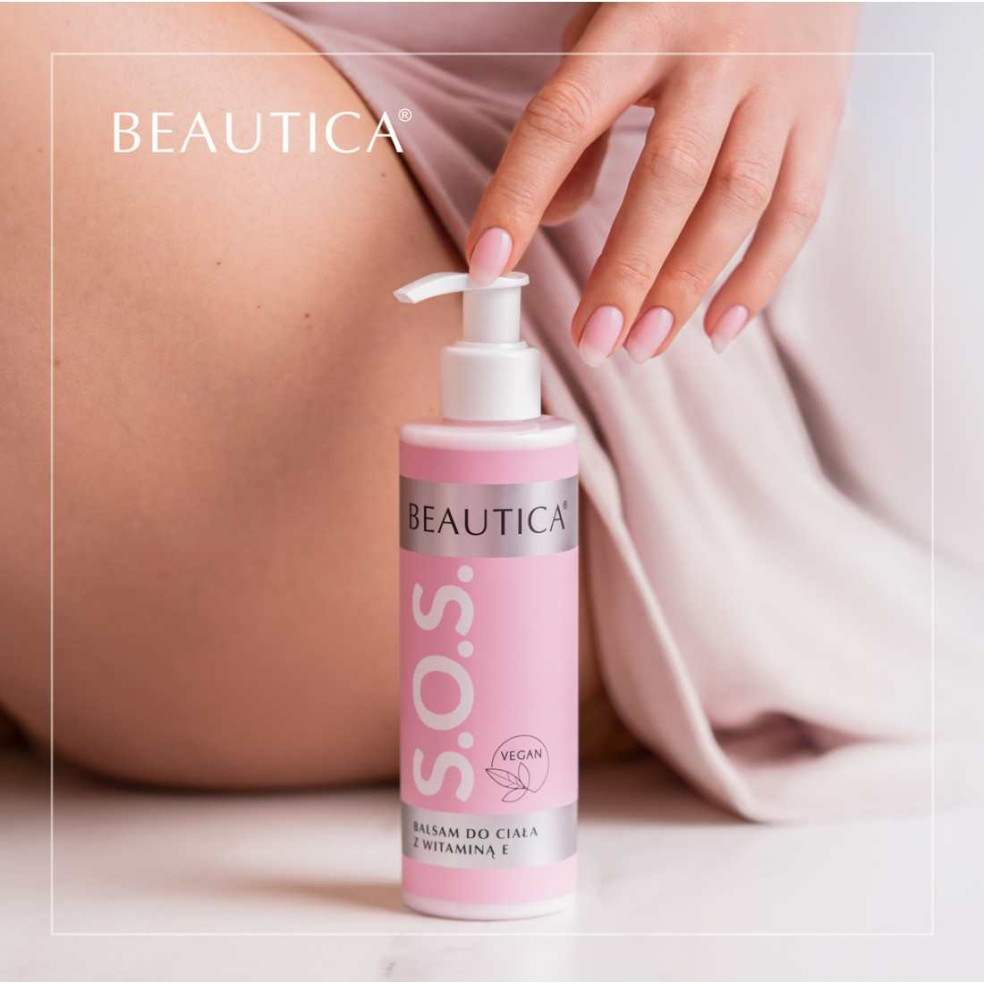 Próbka balsamu S.O.S - Balsam do ciała z witaminą E - saszetka 3g BEAUTICA - 2