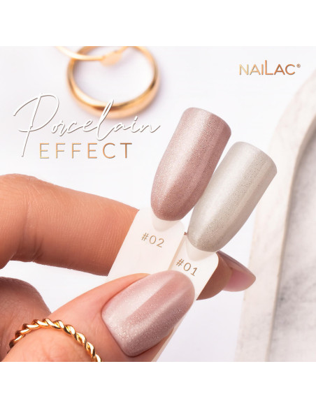 Hybrid polish Porcelain Effect #02 NaiLac 7ml NaiLac - 7 Hybrid polish Porcelain Effect #02 NaiLac 7ml NaiLac - 7