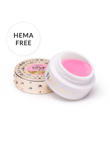 Słoiczek z różowym żelem do przedłużania paznoki easyGel