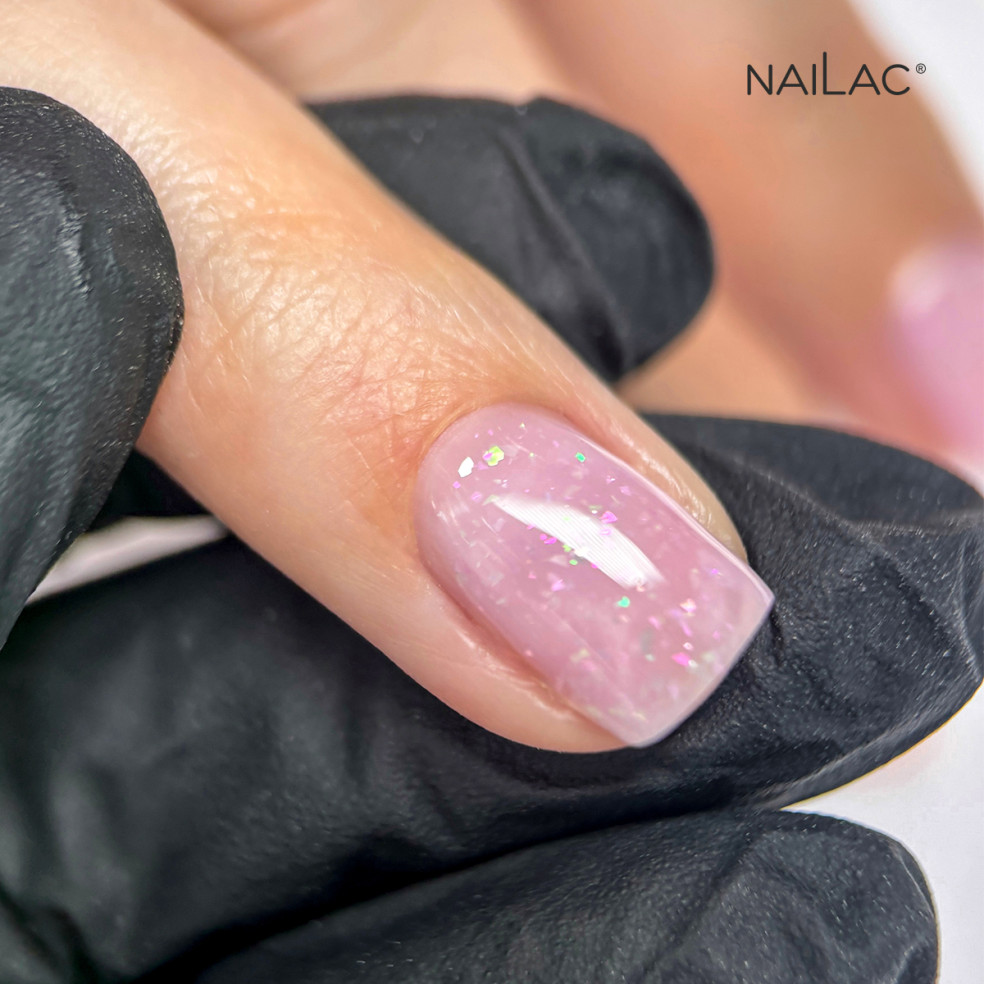 żel w butelce Jelly Bottle Bling Aurora na paznokciu