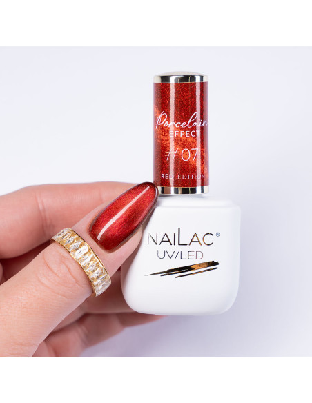 Hybrid polish Porcelain Effect #07 - RED Edition NaiLac 7ml